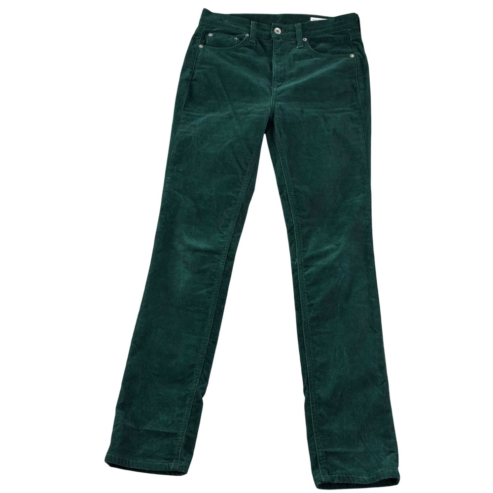 Rag &‎ Bone Jeans Green Corduroy Skinny Stretch Pants Womens 29 Classic USA Made
